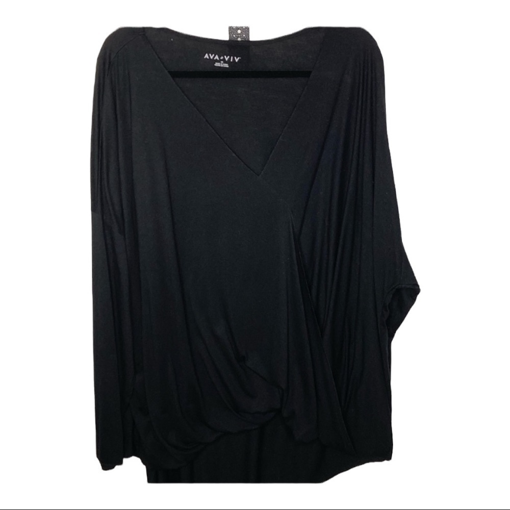 Ava & Viv Black Top Sz 4X